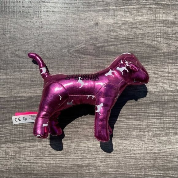 PINK Victoria's Secret Accessories - PINK Victoria's Secret Metallic Plush Dog